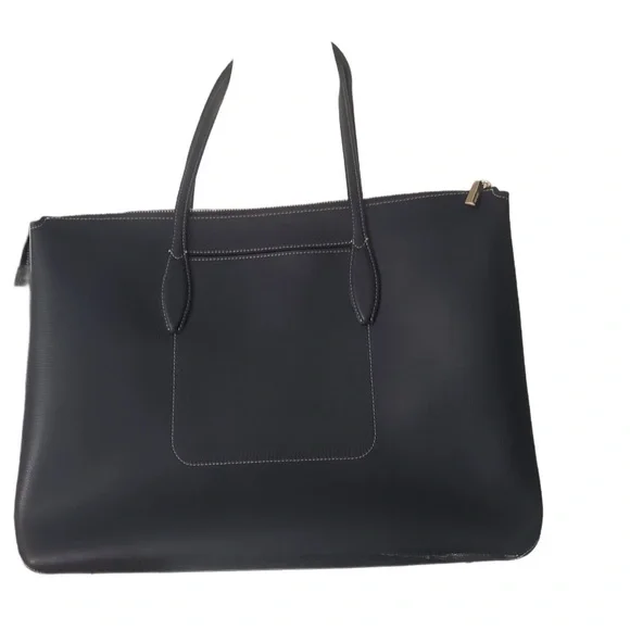 Kate Spade Navy Blue Leather Laptop Bag - Picture 2 of 14